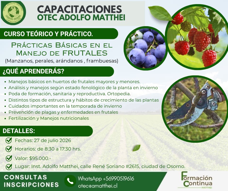 Curso Prácticas básicas en manejo de Frutales